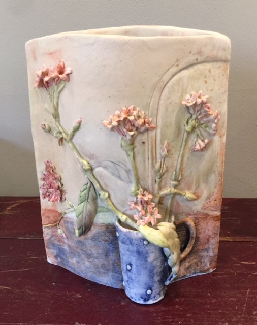Vibernum in Spotted Cup Vase