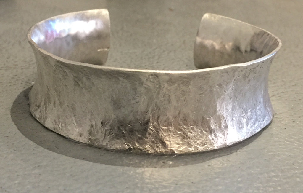 Brushed Silver Cuff Bangle 3