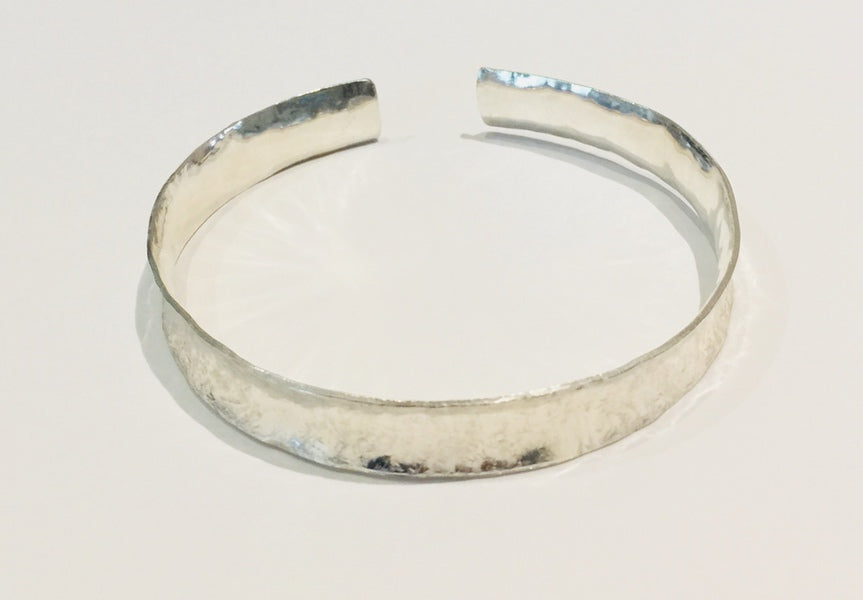 Brushed Silver Cuff Bangle 2 (medium)