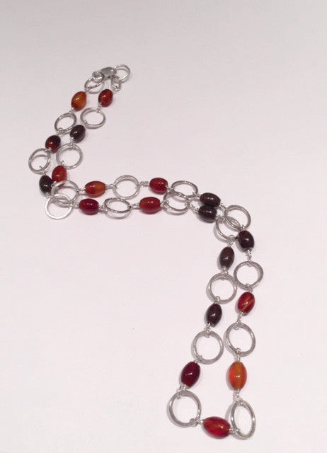 Garnet & Silver Necklace