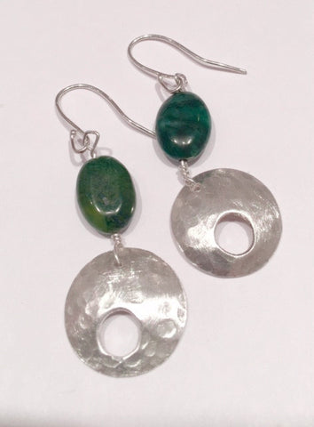 Jade & Silver Earrings