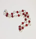Red Carnelian & Sterling Silver Necklace (FH03)