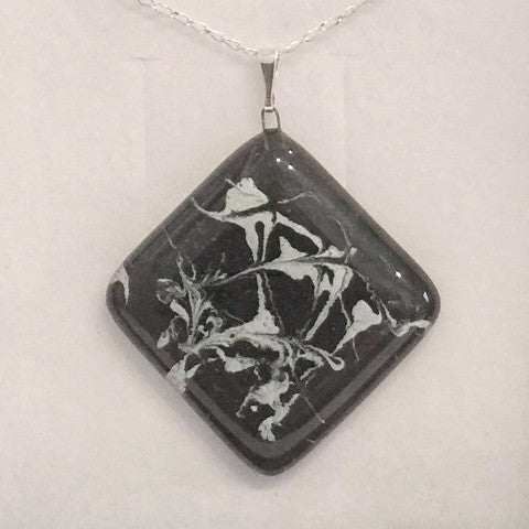 Painted Pendant (Black & White)