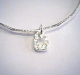 Silver Bangle with Heart Motif