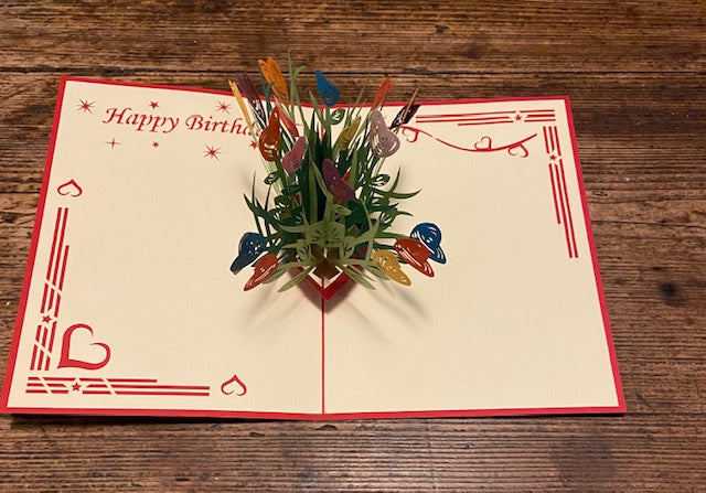 Tulips in a Basket Card