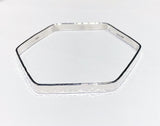 Hexagonal Silver Bangle 1 (AH06)