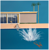 Hockney's Dog - An Even Bigger Splash (24/50) framed