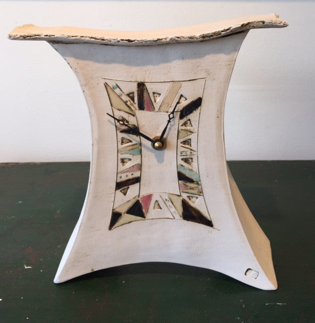 Medium Mantel Clock with Triangles