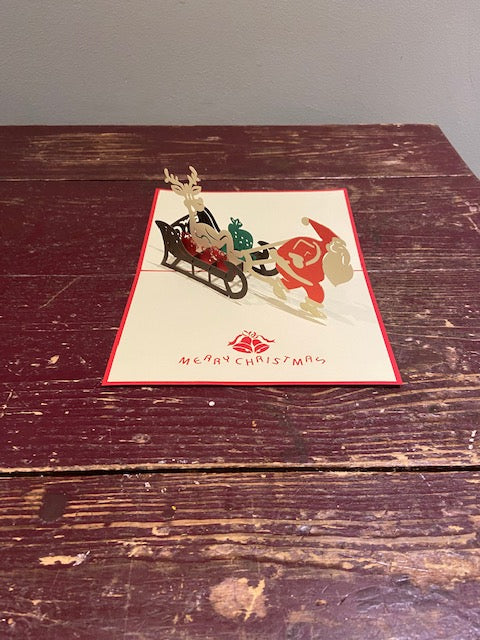 Santa Pulling A Sleigh