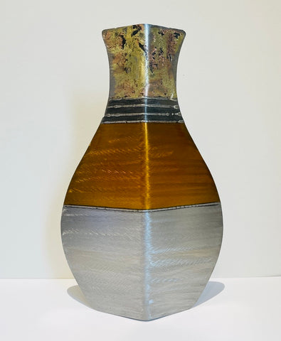 Metal Art Vase 4 with glass tube (WV)