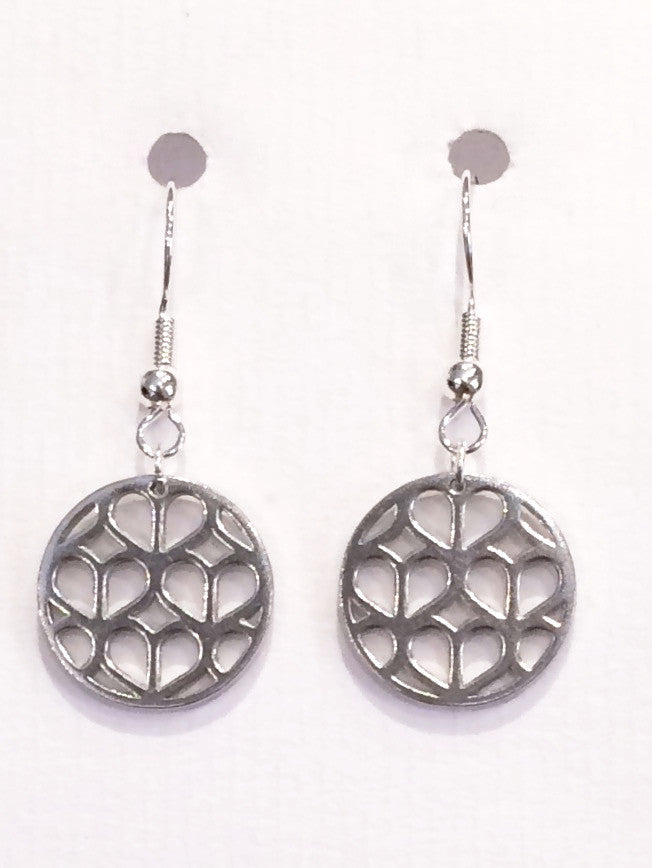 Circle Koa Trellis Earrings
