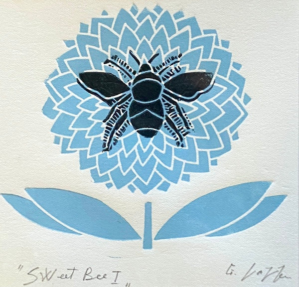 Sweet Bee 1. Linocut, Open Ed (GL60)