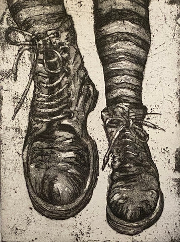 Docs and Stripey Socks a/p, Etching Print (TB04)