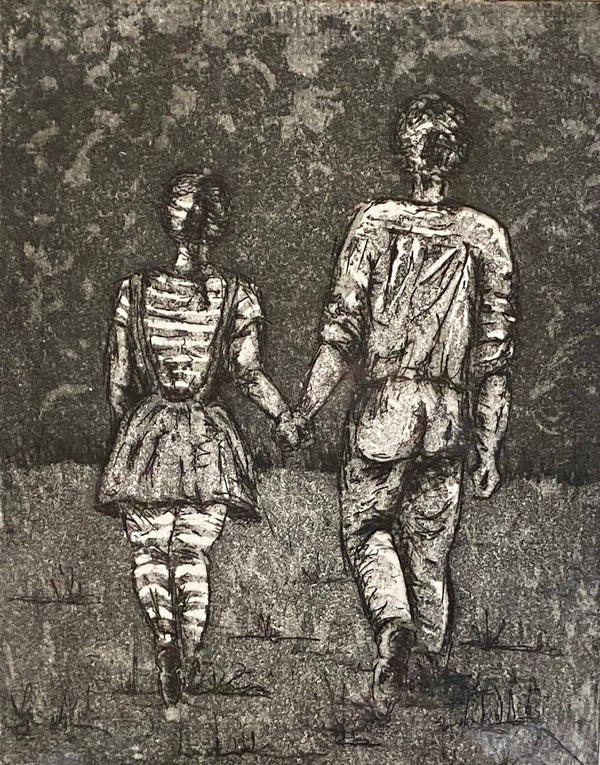 Young Love (a/p) Etching Print, FRAMED (TB08)