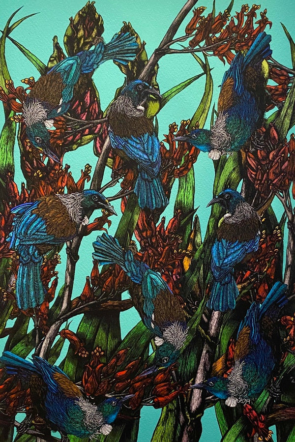 Too Many Tuis, Giclee Print (RM04)