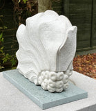 'Align' Portland Stone on a Kirkstone Slate base & a found Peeble (SC11)