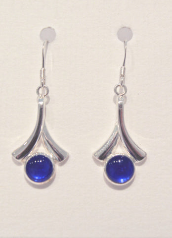 Herringbone Earrings (Blue)