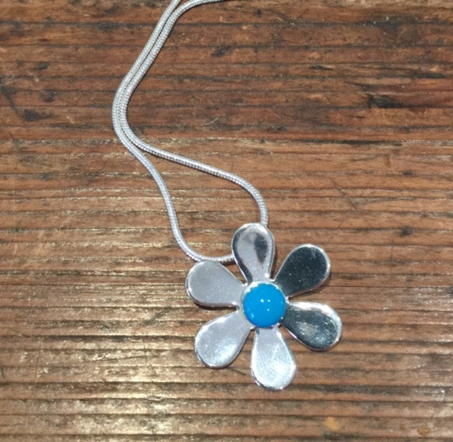 Daisy Pendant (Teal)