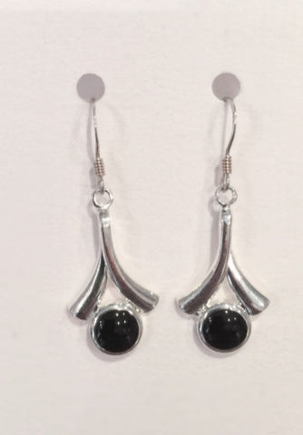 Herringbone Earrings (Black)