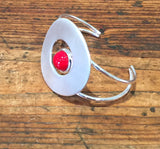 Large Brushed Snail Bangle (Red)