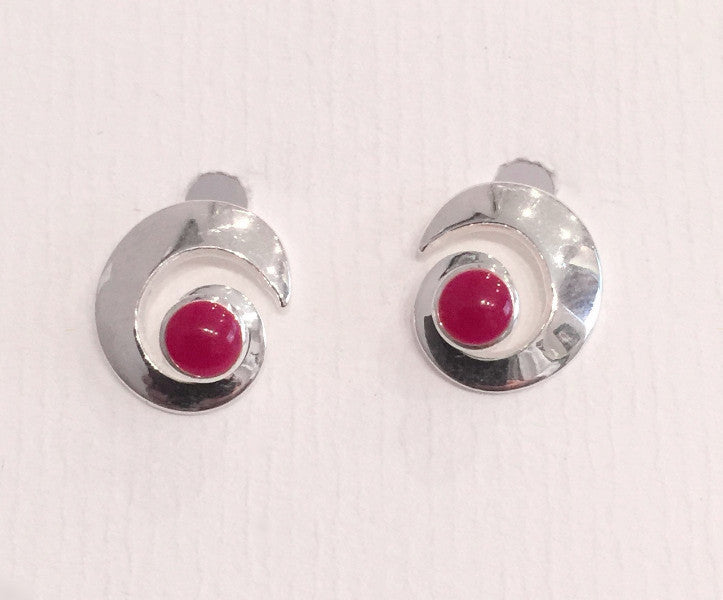 Snail Stud Earrings (Winter Pink