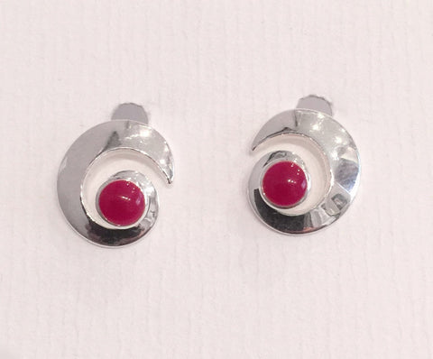 Snail Stud Earrings (Winter Pink