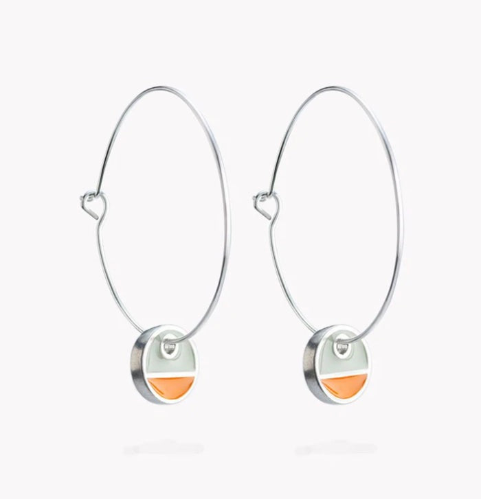 Horizon Hoop Earrings Orange (LG65)