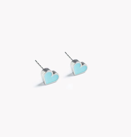 Heart Studs (turquoise) LG42