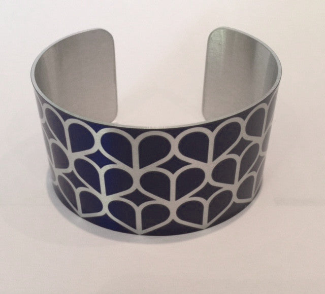 Navy Honeycomb Cuff Bangle