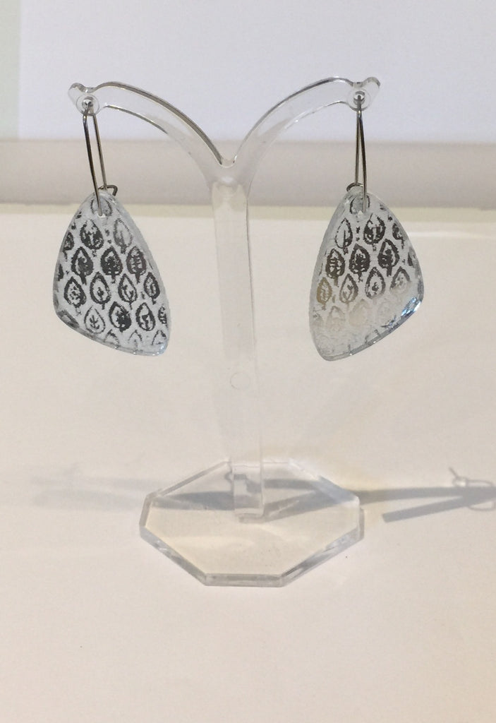 Acrylic Earrings (Clear/Silver)