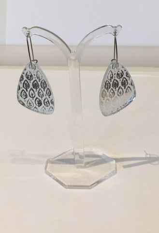 Acrylic Earrings (Clear/Silver)