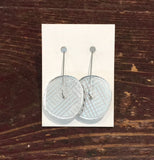 Acrylic Earrings (White/Silver)