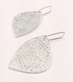 Silver Shield Acrylic Earrings