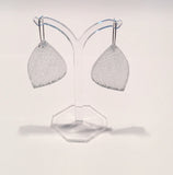 Silver Shield Acrylic Earrings