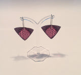 Purple Shield Earrings