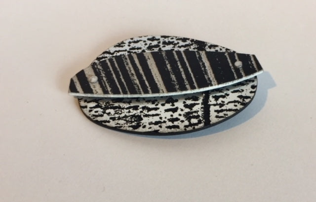 Black Pebble Brooch