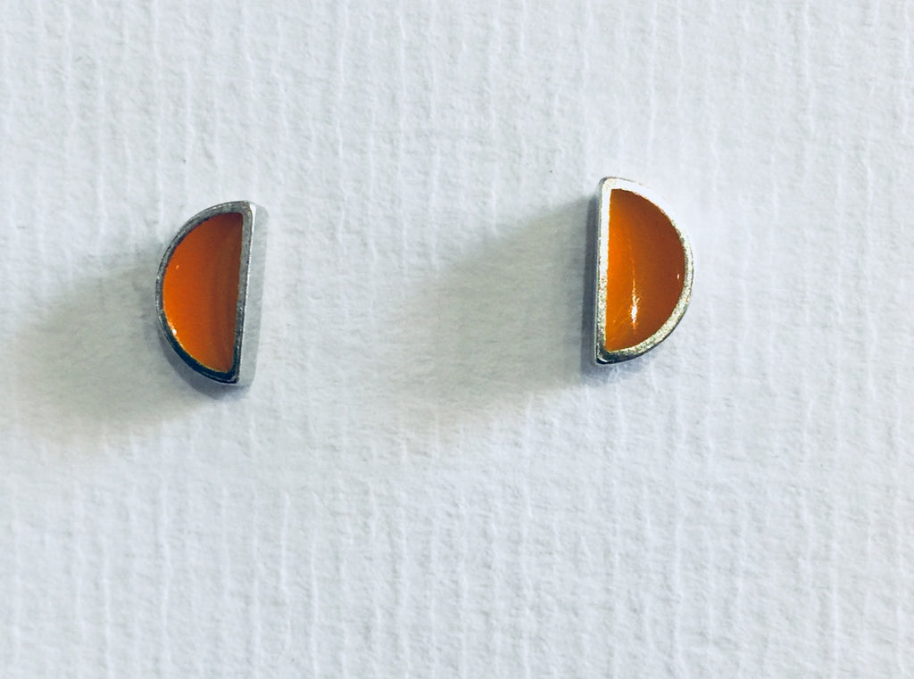 Half Moon Studs (orange)