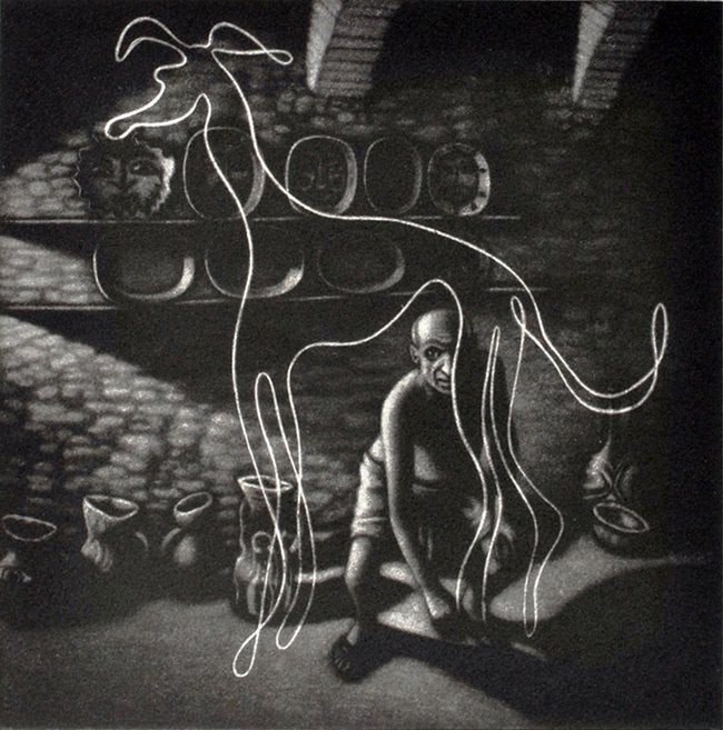 Picasso's Dog (framed) 14/100