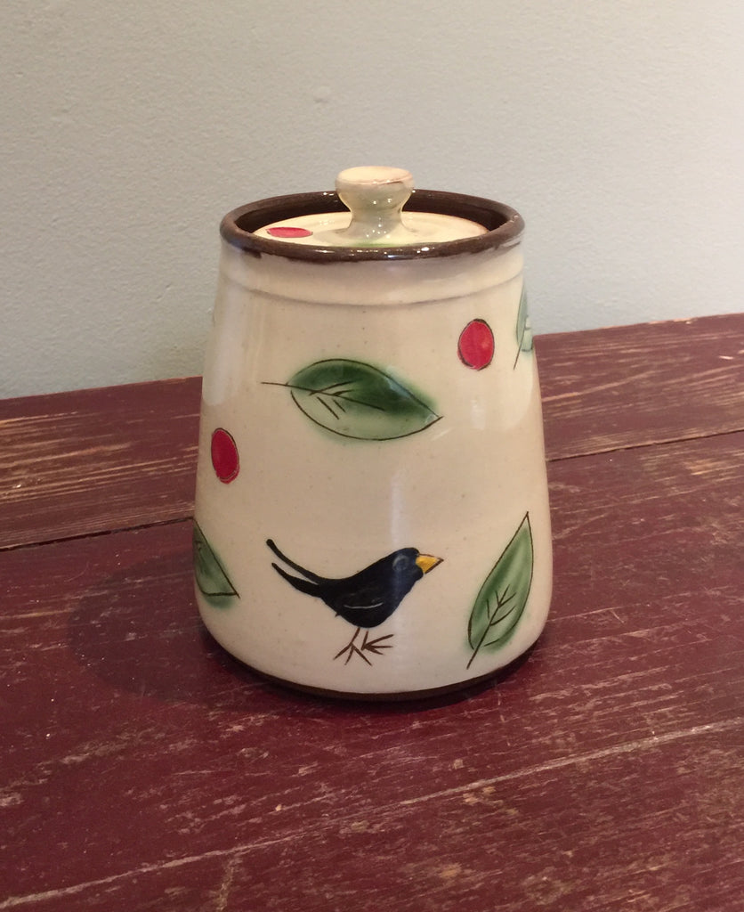 Blackbird Lidded Pot