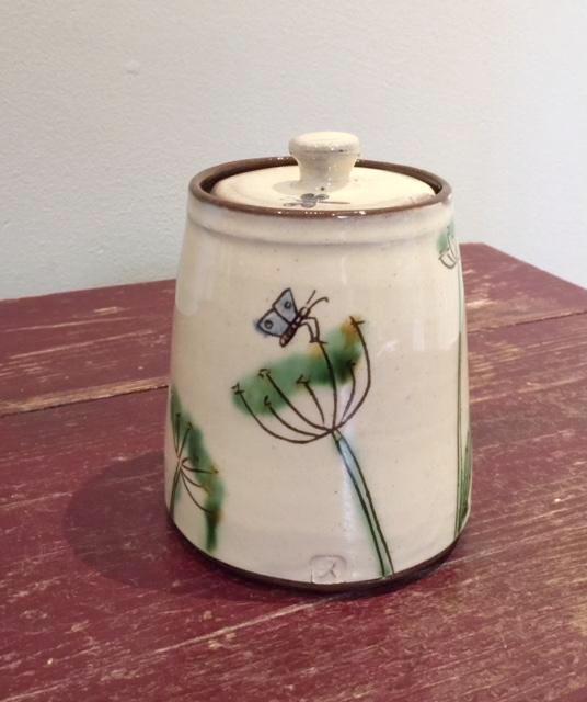 Dill & Butterfly Lidded Pot