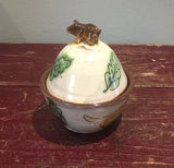 Leaf Lidded Pot (with Pig)