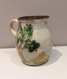 Rabbit Jug with Birds and Sun