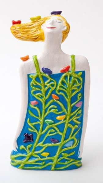 Dreaming of Birds Figure - Neon Blue