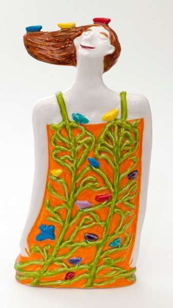 Dreaming of Birds Figure - Neon Orange