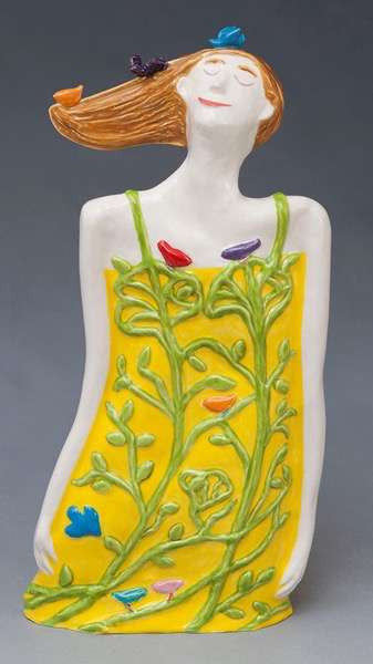 Dreaming of Birds Figure - Neon Yellow