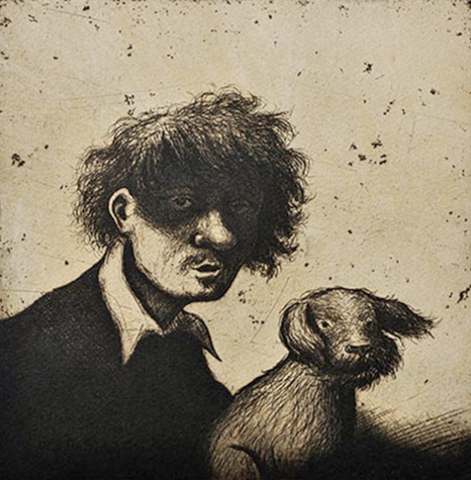 Rembrandt's Dog II (framed) 59/100