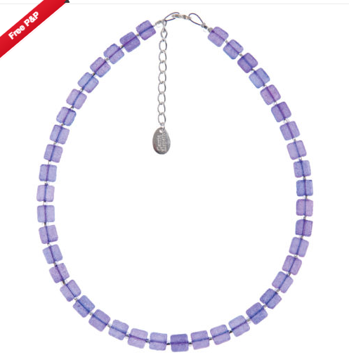 Sugared Square Necklace (Lavender)