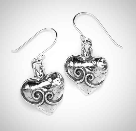 Heart Silver Earrings