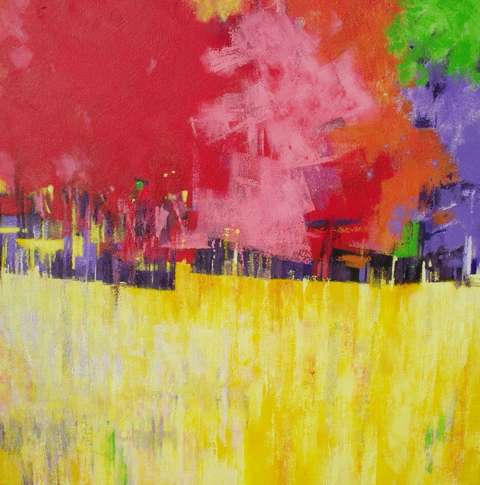 The Red Tree, Acrylic. Framed (JS04)