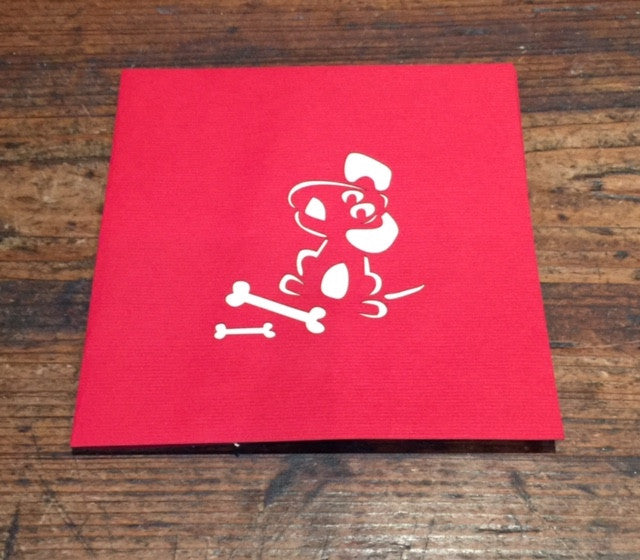 Dog in Kennel Card